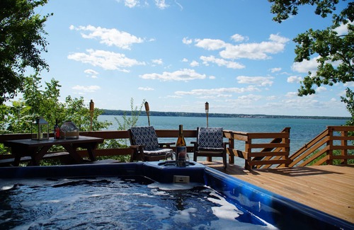 Oaks Corners House | Seneca Sunsets - Waterfront, hot tub, new dock, great views, central location!