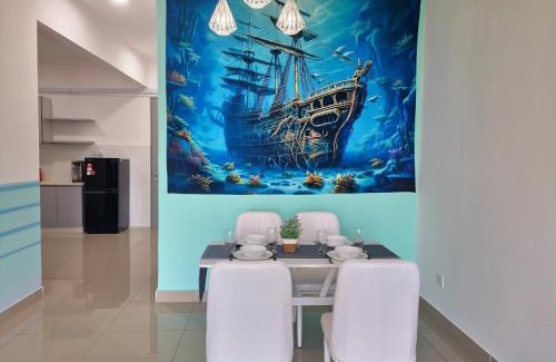 Kampung Bukit Merbah Apartment | Seremban 5-6 pax Luxury Suite - Ocean Theme