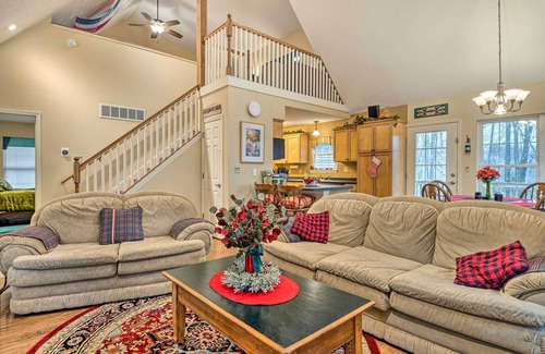 Bloomington House | Serene Bloomington Home: Deck & Forest Views