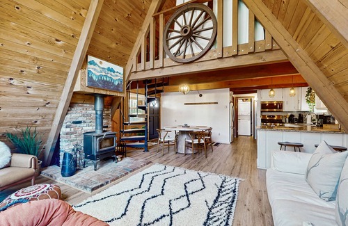 Arrowbear Lake House | Serene Boho A-Frame w/Wood Stove and Expansive Deck - Close to Hiking & Skiing