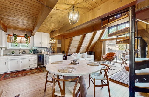 Arrowbear Lake House | Serene Boho A-Frame w/Wood Stove and Expansive Deck - Close to Hiking & Skiing