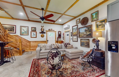 Blairsville House | Serene waterfront home with firepit, deck, & central AC
