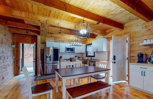 Clarkesville Cabin | Serene Wooded Escape near the Lake W/ Free WiFi, Wraparound Deck, & Balcony