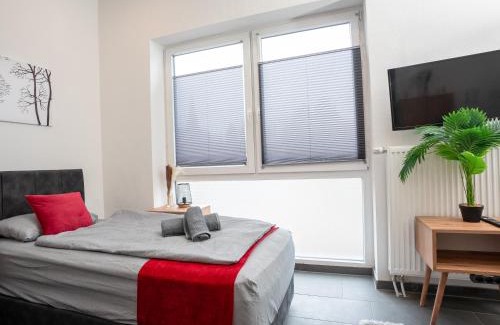 Hochlarmark Apartment | Serviceroom24 - Apartment 3 in Recklinghausen Hoch WLAN - Smart-TV - 24-7 Check-in und Küche