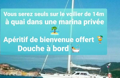 Porto-Vecchio Boat Rental | SEULS sur un voilier de 14 m.Le Bateau de Pat