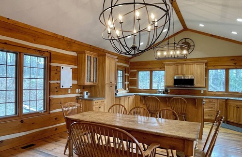 Eagle Lake Cabin | Shangri-Log: Cabin on Moose Lake with Sauna, Hot Tub, Dock