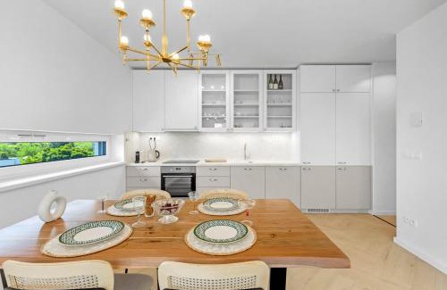 Nove Mesto Apartment | Shiny Stay with Balcony & Private Parking