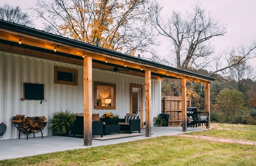 New Plymouth Cottage | Shipping Container Luna Cottage Hocking Hills Tiny House
