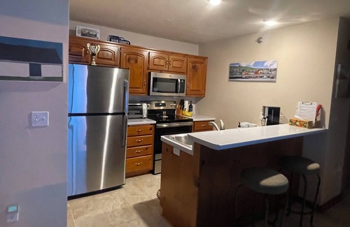 Sister Bay Condo | Sister Bay Waterfront n2BR/2BA nGround level porch, lawn, pier, waterfront