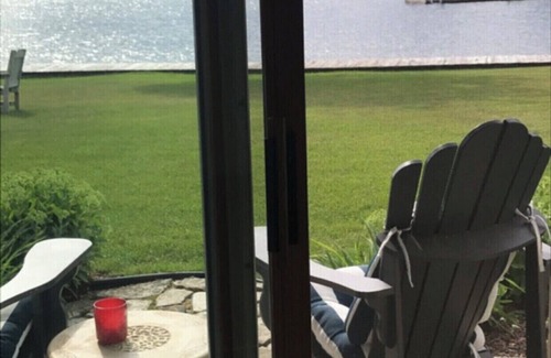 Sister Bay Condo | Sister Bay Waterfront n2BR/2BA nGround level porch, lawn, pier, waterfront