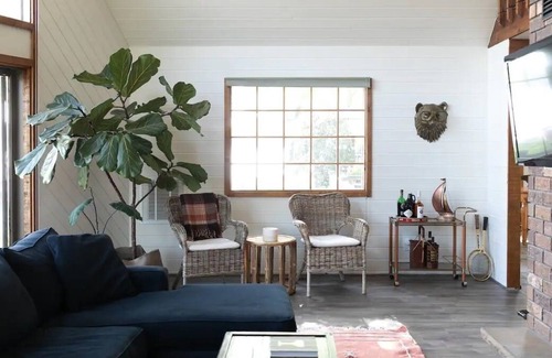 Sister Lakes Ski Chalet | Sister Lakes A-frame with panoramic lake views