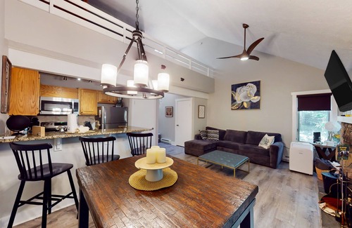 White Haven Condo | Ski-in/out condo near Jack Frost Ski Resort with loft, wood fireplace, deck, W/D