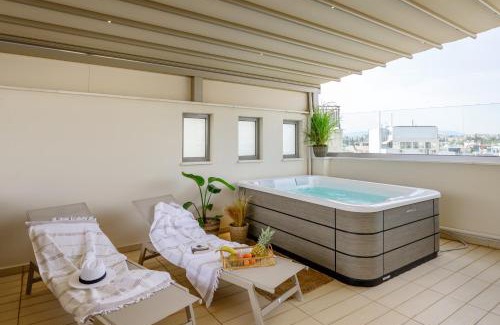 Argyroupoli Apartment | Sky Suite with View & Jacuzzi