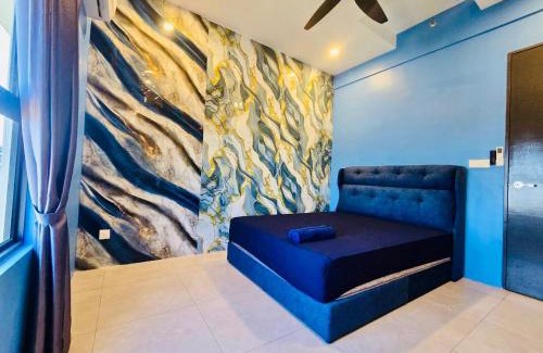 Central Seberang Perai Apartment | SkyHigh Family suites - 3BR, swimming pool, KTV & Game sets & many more!