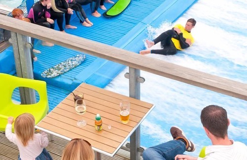 Winnard's Perch Ski Chalet | Skylark sleeps 8 private Hot Tub & Dogs welcome Nr Padstow, Resort Pool Bar & Watersports