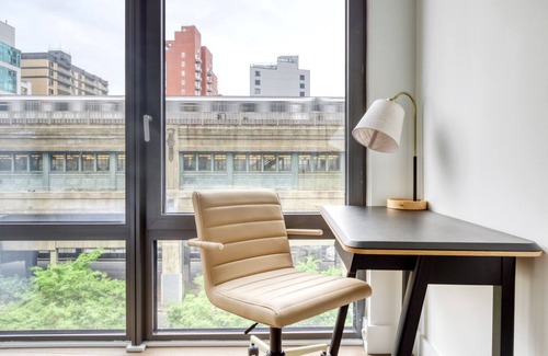 Hunters Point Apartment | Sleek LIC 1BR w/Gym, Doorman, Elevator & Private Balcony, by Blueground