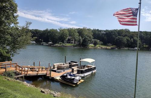 Sherrills Ford House | Sleeps 22 Lakefront w Private Dock Pool 2 Houses Lake Living by AvantStay