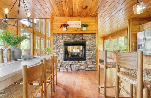 Chalet Village North Cottage | Sleeps 24 2 Homes, Hot Tub, Sauna, Movie Theater, Firepit, Pool, Tennis Courts