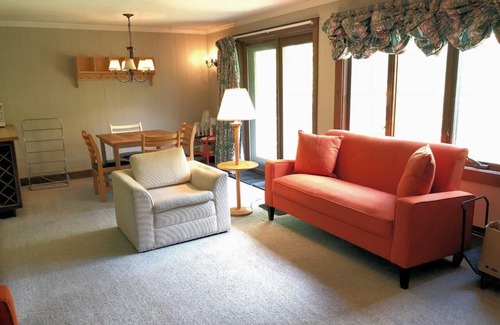 Bromley Mountain Condo | Slopeside 1-Bedroom Condo at Bromley's Bower House