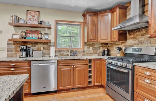 Gouldsboro Ski Chalet | Snowy Cozy Retreat with Hot Tub, Fireplaces & Private Sauna near Ski Resorts!