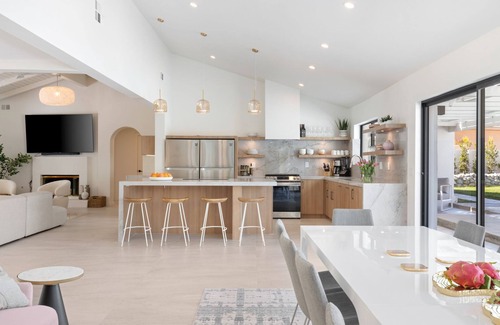 Racquet Club West House | Solaris - Modern Mediterranean Estate with Pool, Spa and Fire Pit
