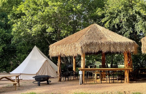 New Braunfels RV Rental | Son's Guadalupe Glamping Tent #B