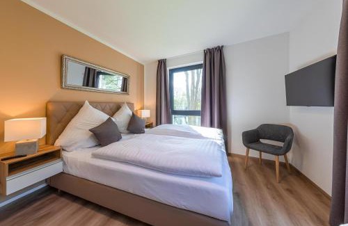 Krakow am See Apartment | Sonnengruß - Stilvolles Apartment mit Balkon, Kamin & Wellness-Flair am Krakower See