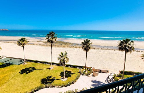 Sandy Beach Condo | Sonoran Spa w503 - 2 BR Next to the Pool, High Speed Wi-Fi - Beachfront Upper Floor Luxury Condo