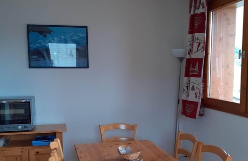 Montgellafrey Apartment | Spacious ski-in ski-out apartment overlooking the mountains