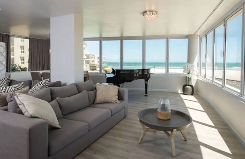 Lagoon Beach Apartment | Spacious 2 Bedroom, Panoramic Sea Views with Wifi and Parking