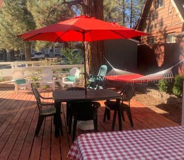 Big Bear Ski Chalet | Spacious cozy chalet huge deck over seasonal creek