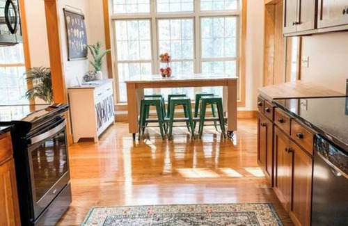 Loudonville House | Spacious, family-friendly lodge on 10 wooded acres. Sleeps 20 with 5 bedrooms, stocked pond