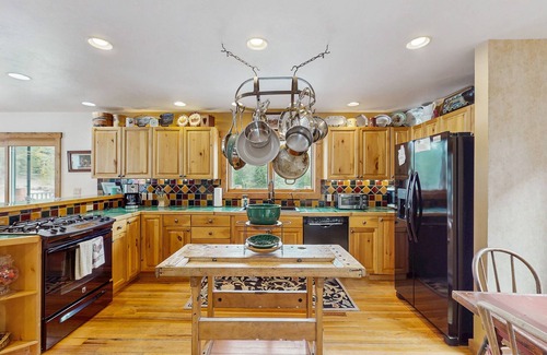 Big Sky House | Spacious home with private hot tub, pool table, & peaceful location