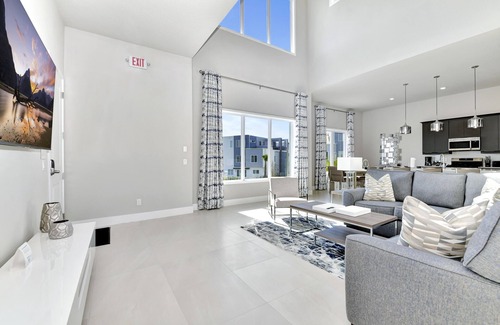 Reunion Hotel | Spacious Modern Condo with Pool Table, Rooftop Terrace and Large Loft. Reunion Resort Water Park Access near Disney at Spectrum Resort Orlando by Rentyl - B8 #232