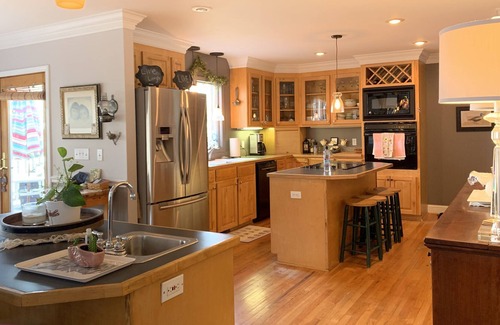Troutman House | Spacious waterfront home on lake Norman with private dock and covered boat slip