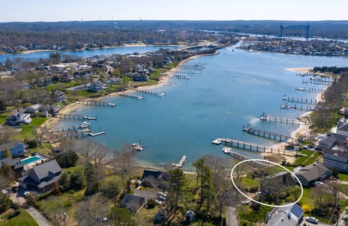 Buzzards Bay Villa | Spacious waterfront home with beach and 3 levels of living space/