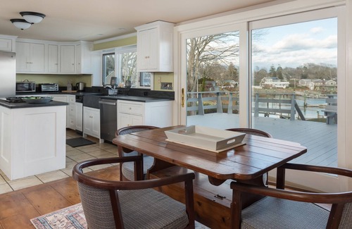 Buzzards Bay Villa | Spacious waterfront home with beach and 3 levels of living space/