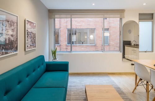 Financial District Apartment | Spectacular High-End Apartment in Chapinero Alto with Wifi