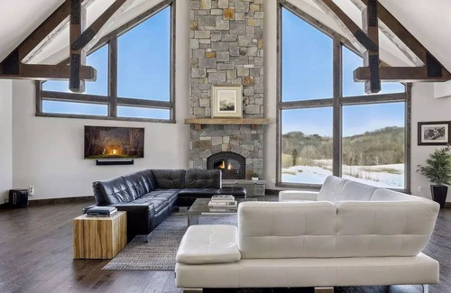 Rock Falls House | Spectacular Luxury Forest Retreat on 66 Acres with Indoor Basketball Court