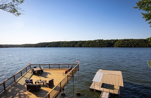 Linn Creek House | Spectacular Views! Lakefront Home-Massive Deck on the Main Channel, Sauna & More