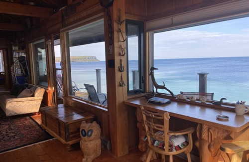 Lion's Head Cottage | Spectacular views- Stone Cottage, steps to the water, heated pool, pet friendlyn
