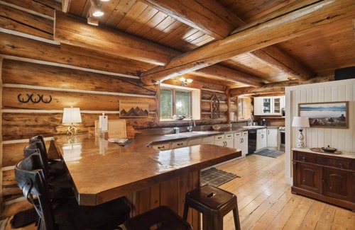 Columbia Falls Ski Chalet | Spend Winter with Us! Beautiful Montana Log Cabin Home with Stunning Forested Views!