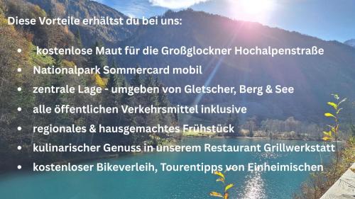 Bruck an der Grossglocknerstrasse Hotel | Sporthotel Kitz inkl Sommercard, kostenlose Maut für die Großglockner Hochalpenstraße, zentrale Lage mit bestem Ausblick