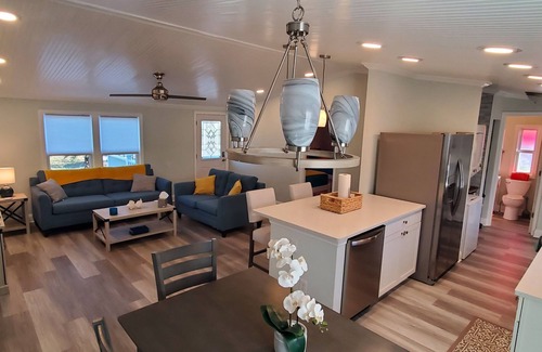 Butler Beach Cottage | St Augustine waterfront home on canal w/private dock, walk to beach!