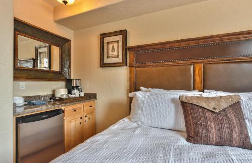 Park City House | Steps to skiing, hotel room, mountain views, shared hot tub, sauna, steam room, fitness room 223A