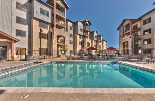 Park City House | Steps to skiing, hotel room, mountain views, shared hot tub, sauna, steam room, fitness room 223A