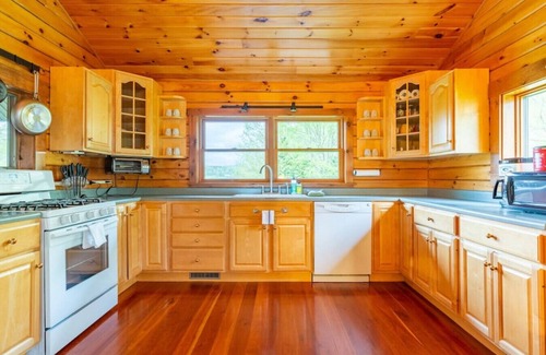 Wellsboro Cabin | Stocked fishing pond and AMAZING Views from the fire pit and hot tub!