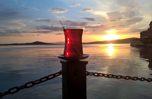 Ayvalik City Center House | Stone Cottage 130 qm with sea view and palmgarden