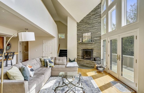 Stowe Hollow House | Stone Hollow - Spacious Stowe Hollow home with stone fireplace, hot tub, in-law apartment