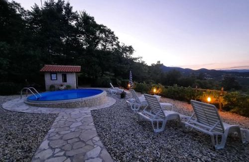 Opatija House | Stone House in Dobrec with Sea View & Pool
